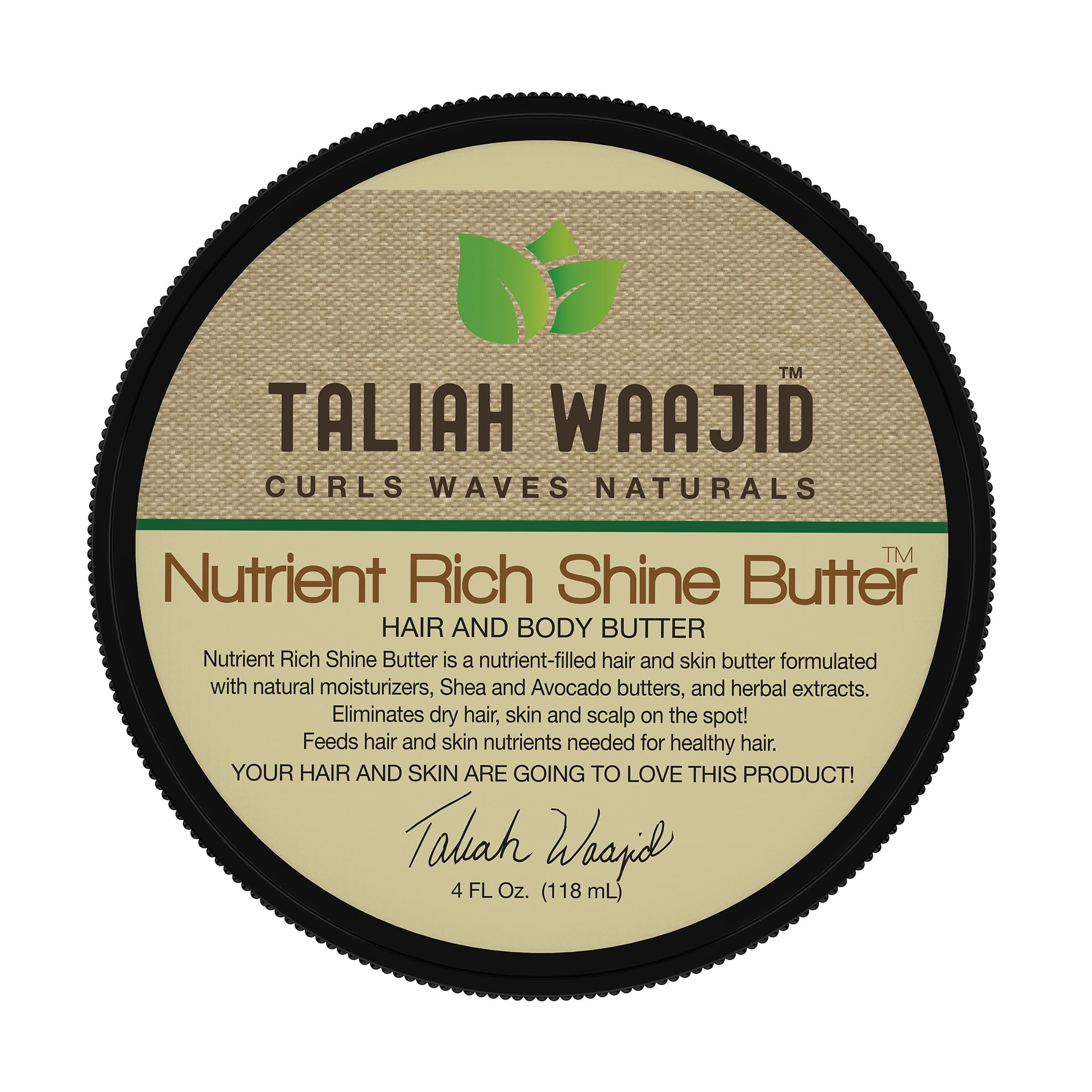 Taliah Waajid Curls, Waves & Naturals Nutrient Rich Shine Butter - 4oz