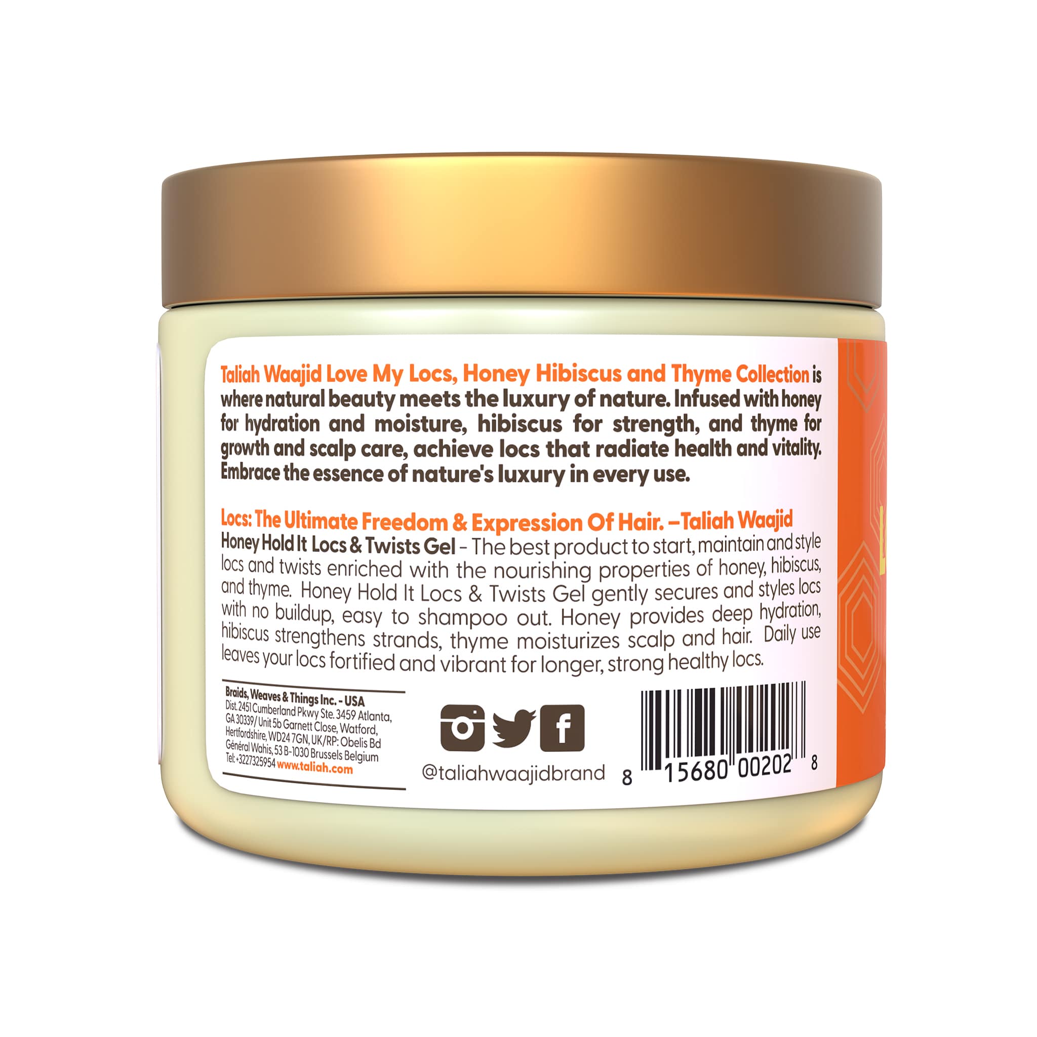 Taliah Waajid Love My Locs Honey Hold It Locs &amp; Twists Gel 16oz