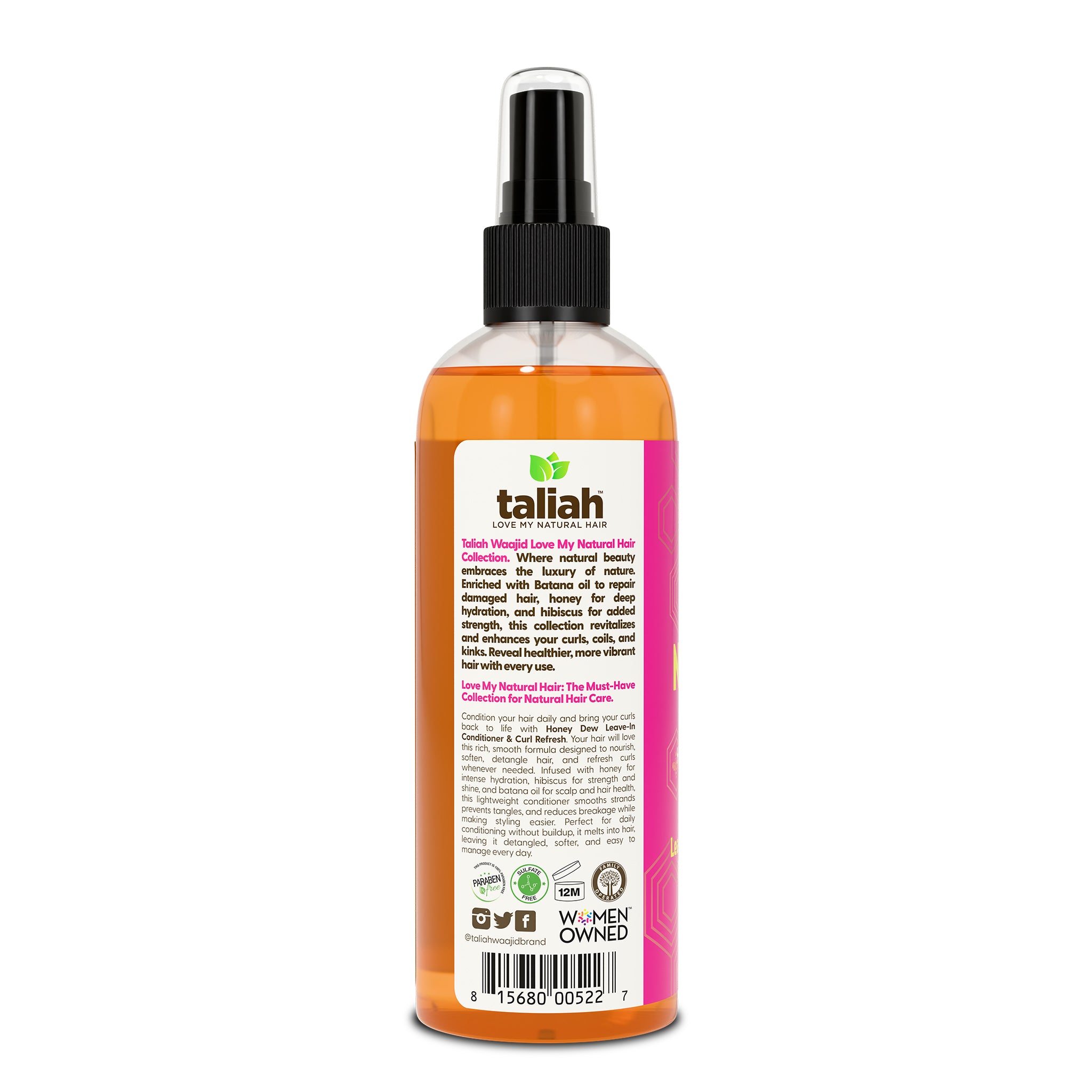 Image of Taliah Waajid Love My Natural Hair Honey Dew Leave-In Conditioner & Curl Refresh 12oz