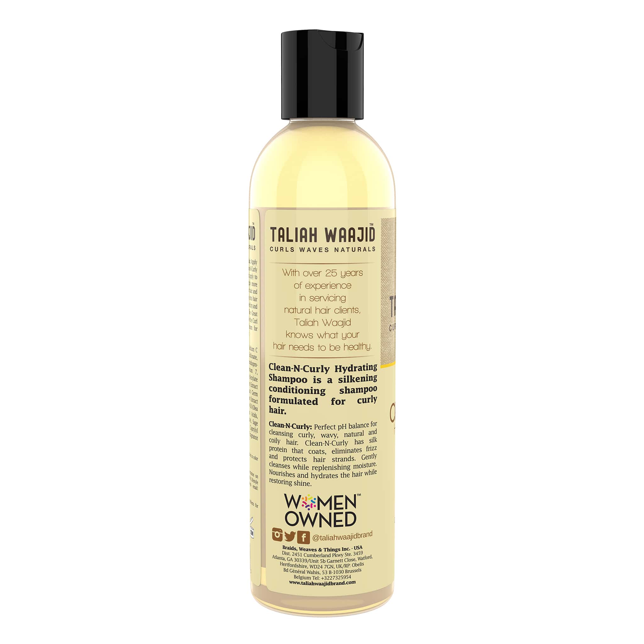 Image of Taliah Waajid Curls, Waves, Naturals Clean-N-Curly Hydrating Shampoo 8oz