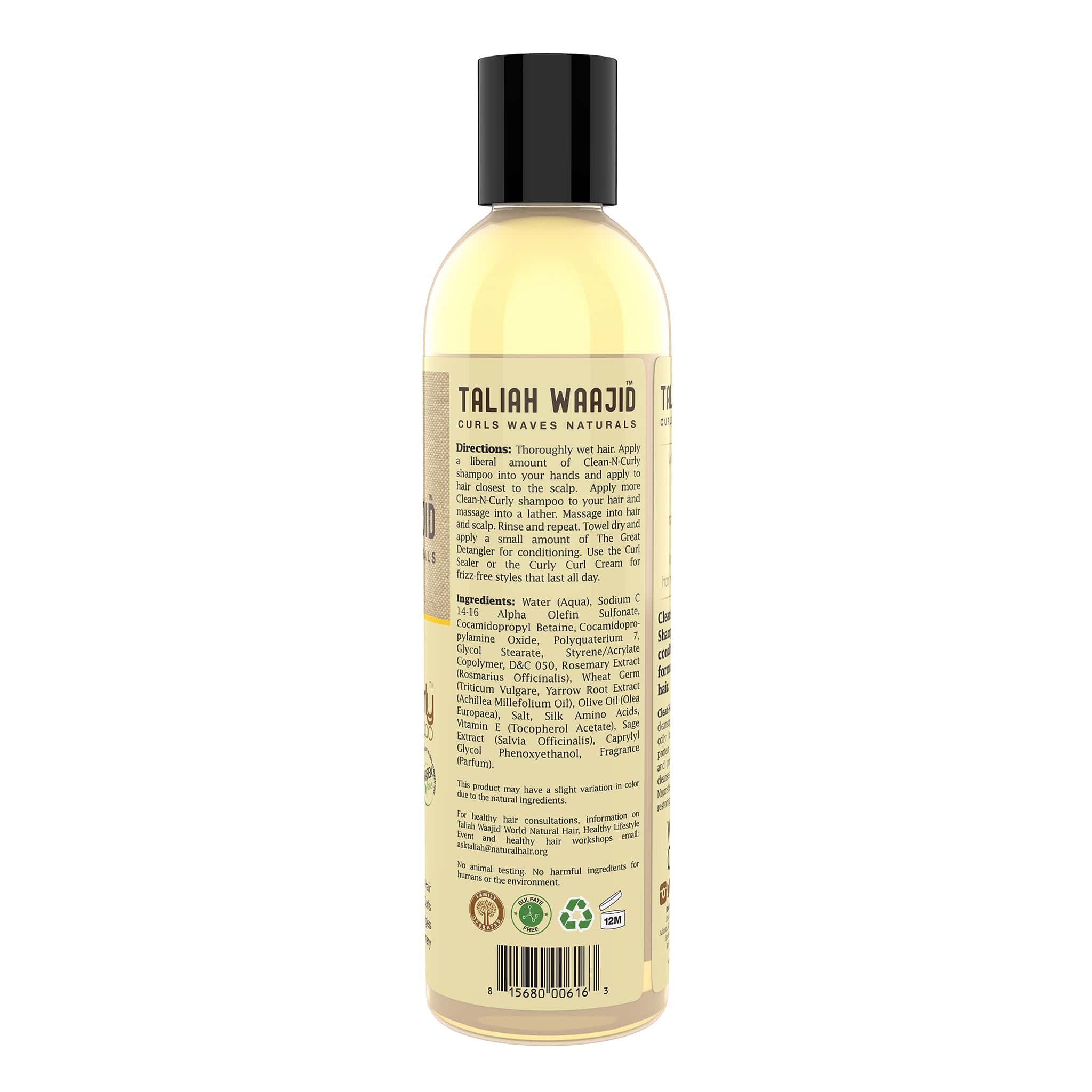 Image of Taliah Waajid Curls, Waves, Naturals Clean-N-Curly Hydrating Shampoo 8oz