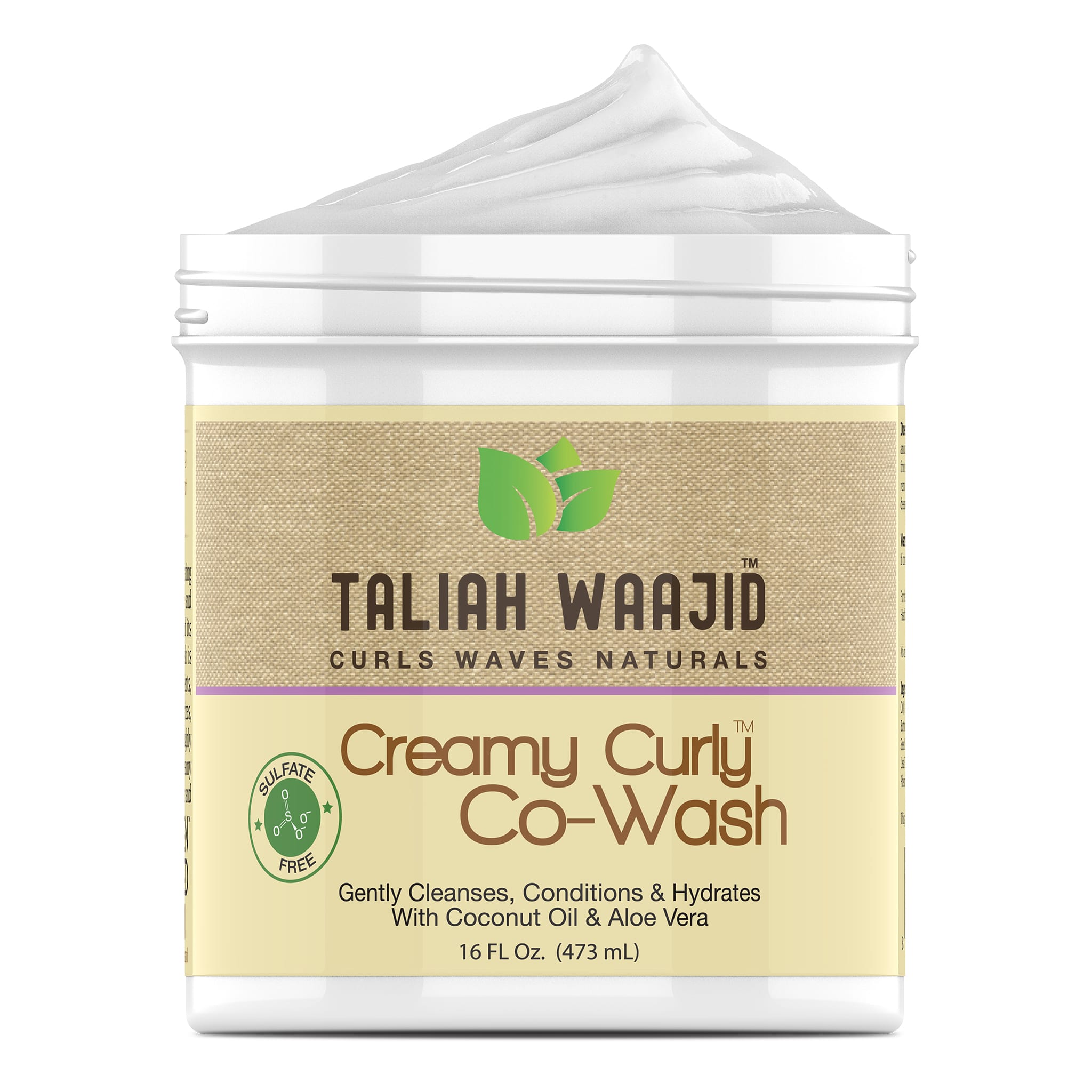 Image of Taliah Waajid Curls, Waves, Naturals Creamy Curly Co-Wash 16oz