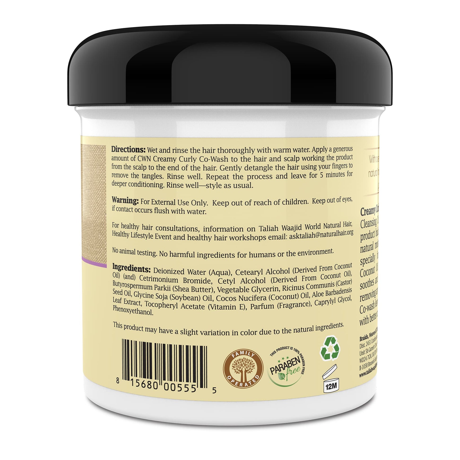 Taliah Waajid Curls, Waves, Naturals Creamy Curly Co-Wash 16oz