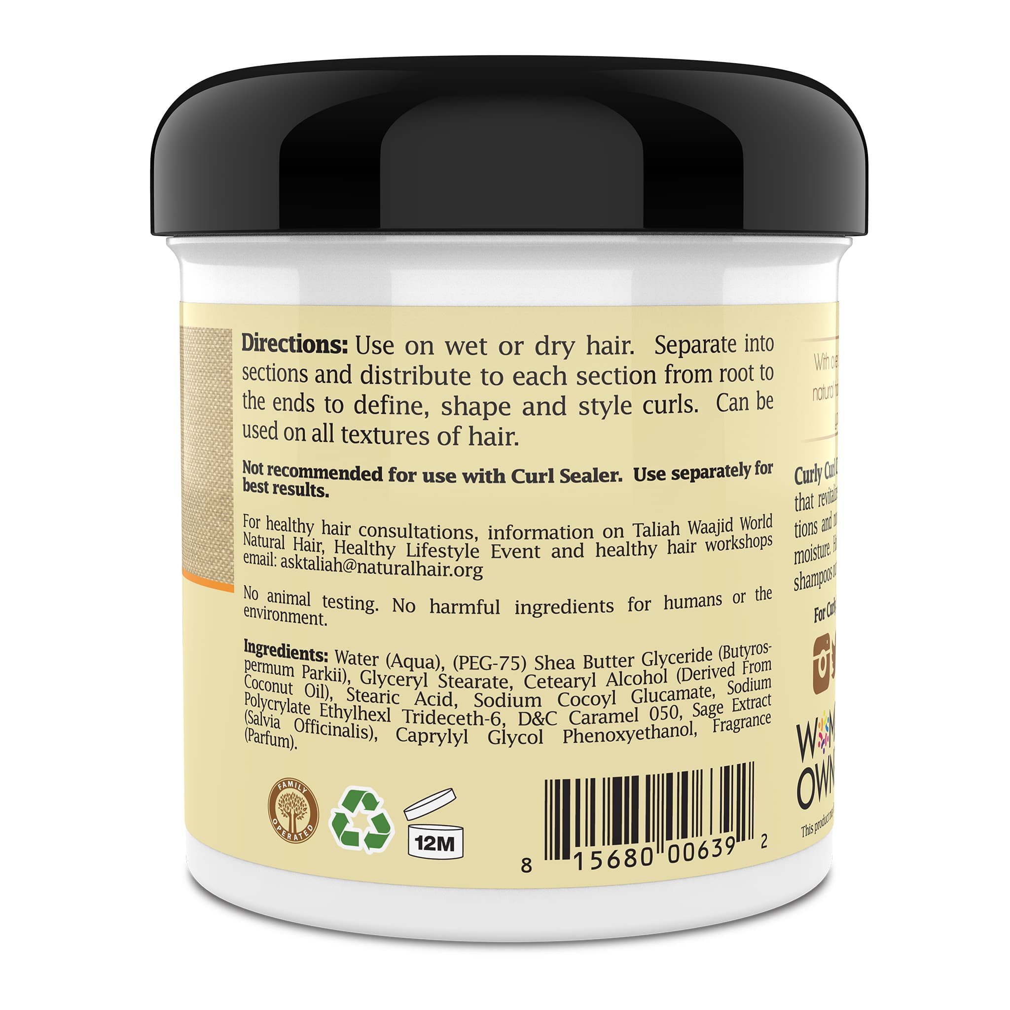 Image of Taliah Waajid Curls, Waves & Naturals Curly Curl Cream 16oz