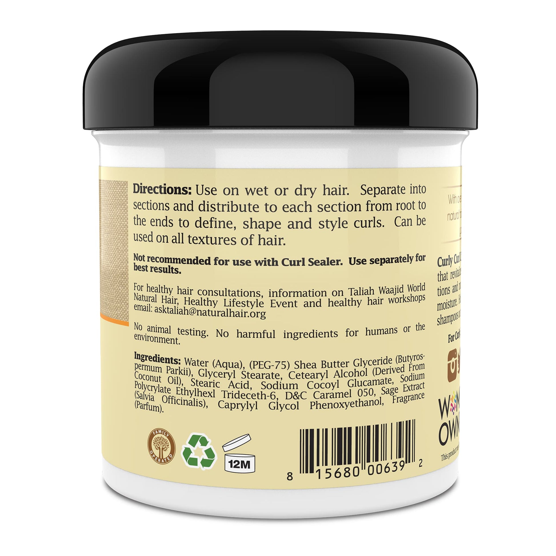 Taliah Waajid Curls, Waves & Naturals Curly Curl Cream 16oz