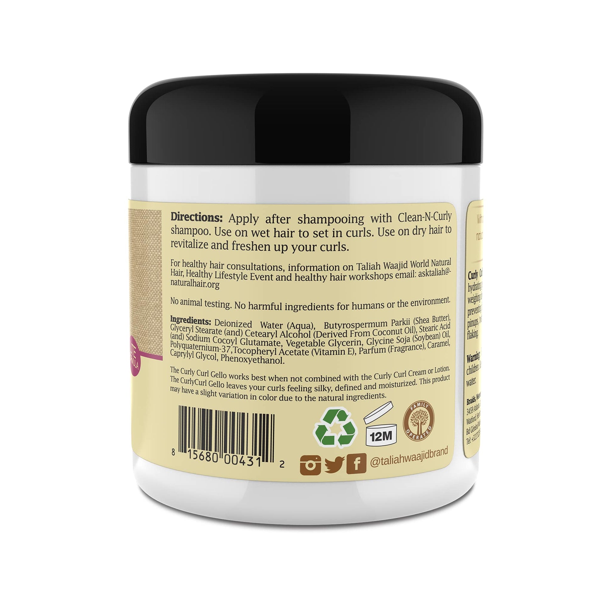 Taliah Waajid Curls, Waves & Naturals Curly Curl “Gello” 6oz