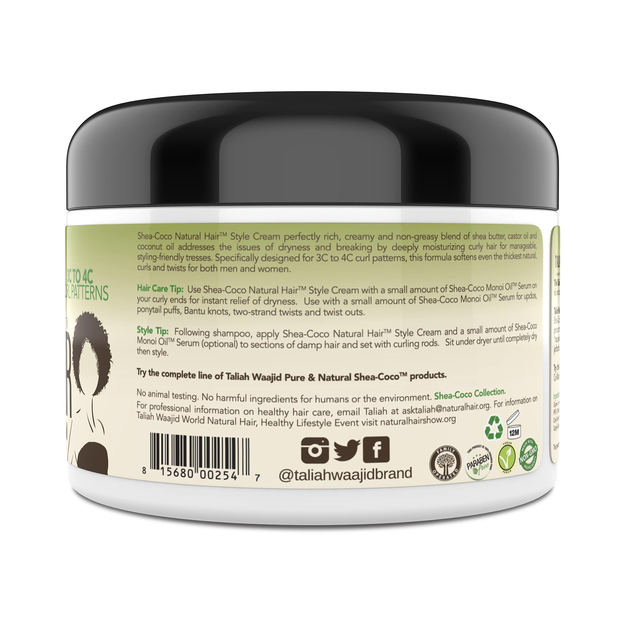 Image of Taliah Waajid Pure & Natural Shea-Coco Natural Hair Style Cream 8oz