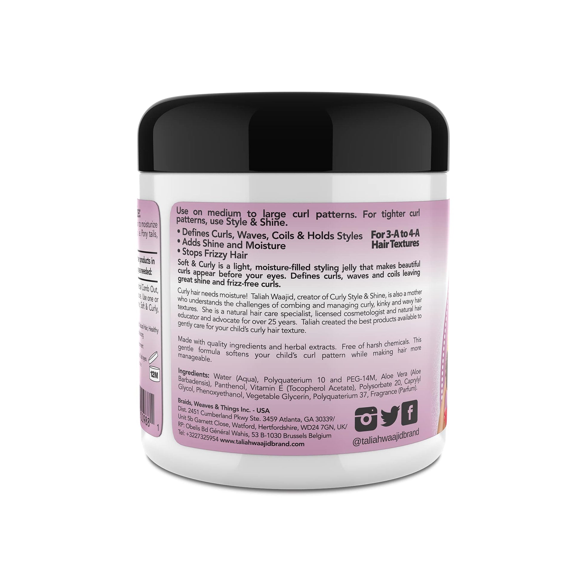 Taliah Waajid Kinky, Wavy, Natural Soft & Curly For Natural Hair 6oz