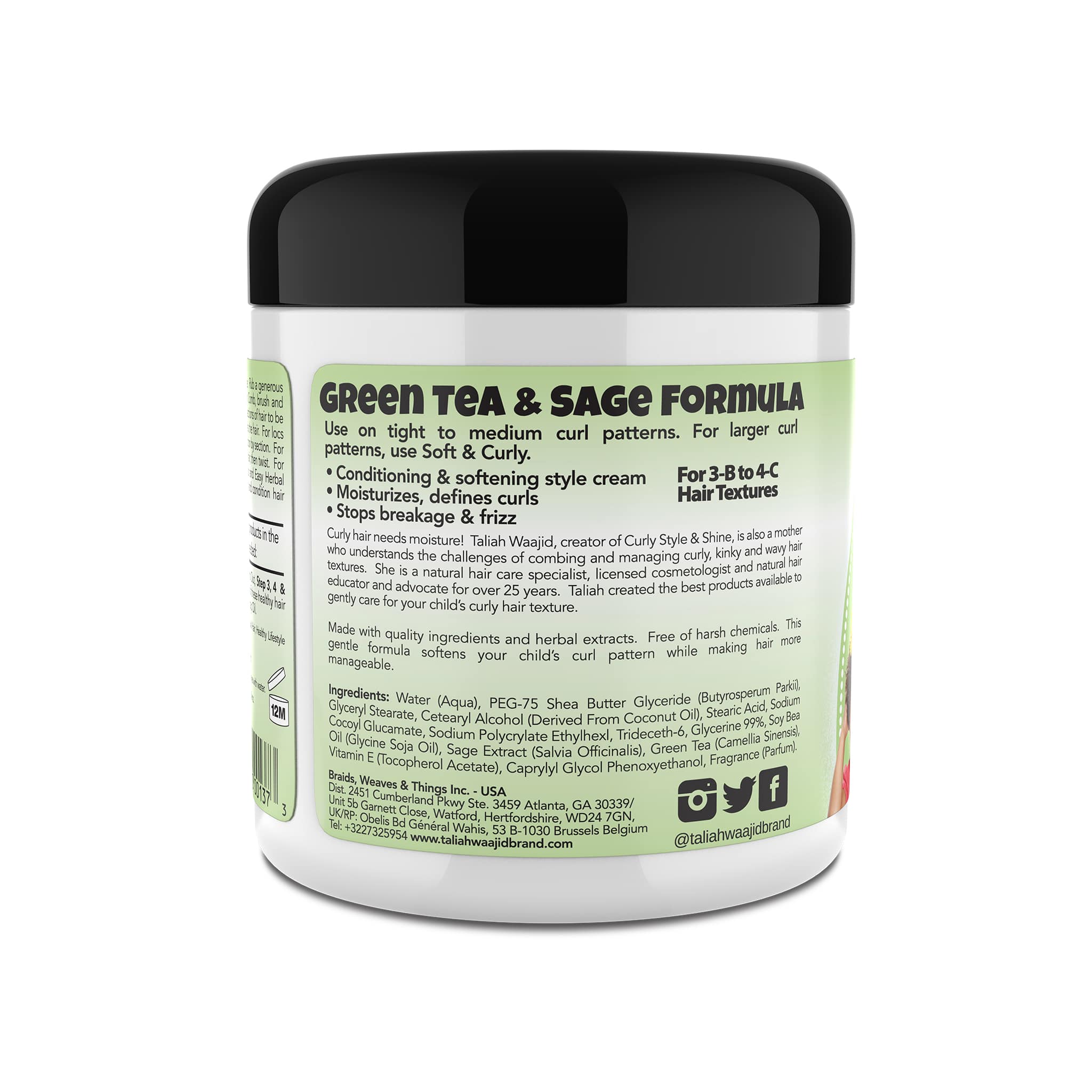 Image of Taliah Waajid Kinky, Wavy, Natural Herbal Style & Shine for Natural Hair 6oz